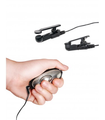 SHOCK THERAPY NIPPLE CLAMPS BLACK/SILVER