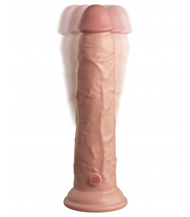 9" DUAL DENSITY VIBRATING SILICONE COCK WITH REMOTE LIGHT