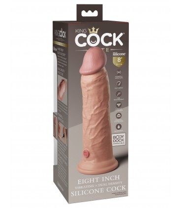 8" DUAL DENSITY VIBRATING SILICONE COCK LIGHT