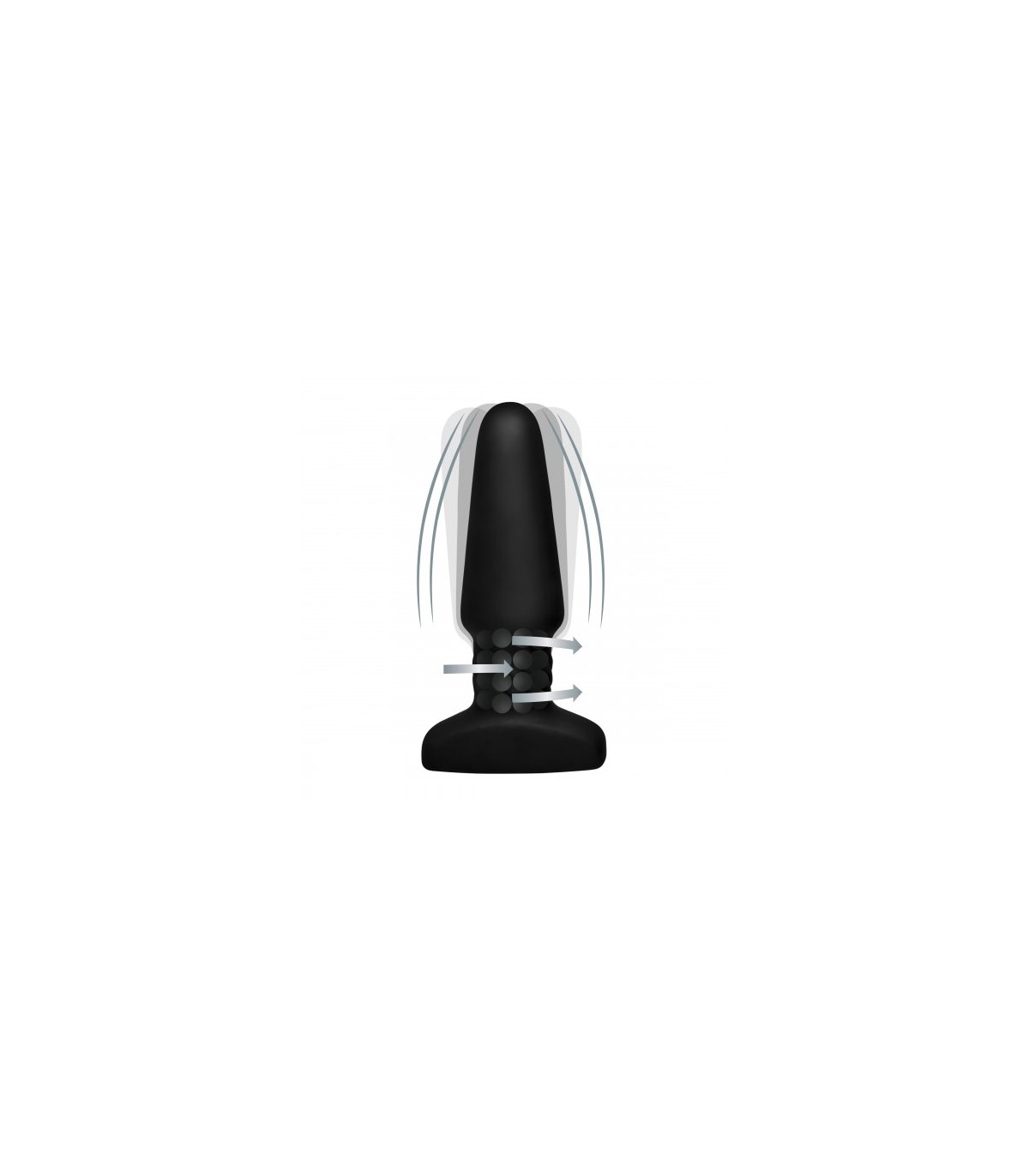 PLUG VIBRADOR USB SILICONA C/BOLAS GIRATORIAS Y MANDO 