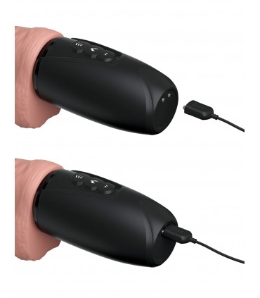 6.5" THRUSTING COCK WITH BALLS - TRIPLE THREAT LIGHT