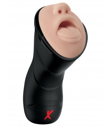 DEEP THROAT VIBRATING STROKER LIGHT/BLACK