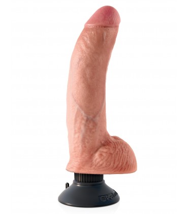 9" VIBRATING COCK WITH BALLS LIGHT