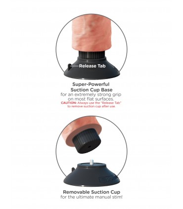 9" VIBRATING COCK WITH BALLS LIGHT