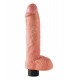 10" VIBRATING COCK WITH BALLS LIGHT