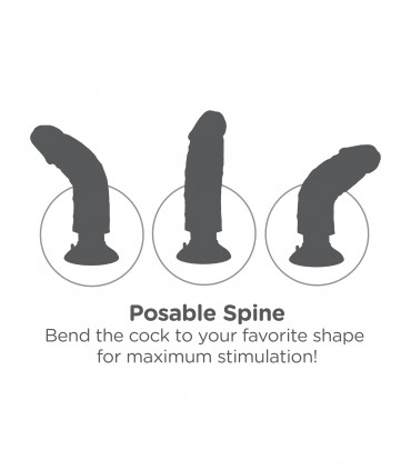 10" VIBRATING COCK WITH BALLS LIGHT