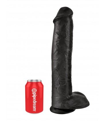 15" COCK WITH BALLS BLACK