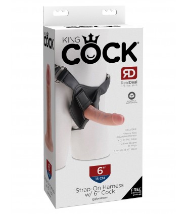 STRAP ON HARNESS WITH 6" COCK LIGHT