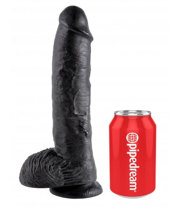 10" COCK WITH BALLS BLACK