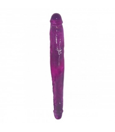 DILDO DOBLE SLIM STICK 33 CM MORADO