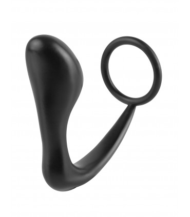 ASS-GASM COCKRING PLUG BLACK