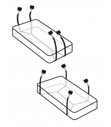 WRAPAROUND MATTRESS RESTRAINTS BLACK