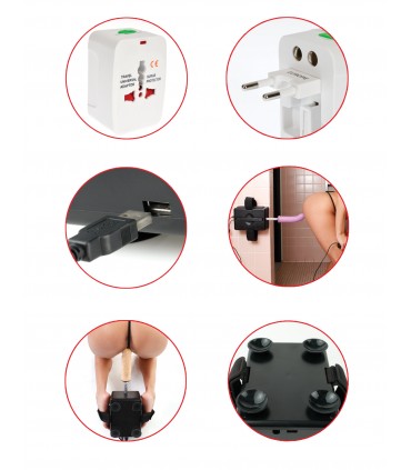 PORTABLE SEX MACHINE BLACK/LIGHT/PURPLE