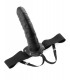 8" HOLLOW STRAP-ON BLACK