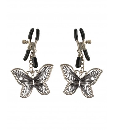 BUTTERFLY NIPPLE CLAMPS SILVER