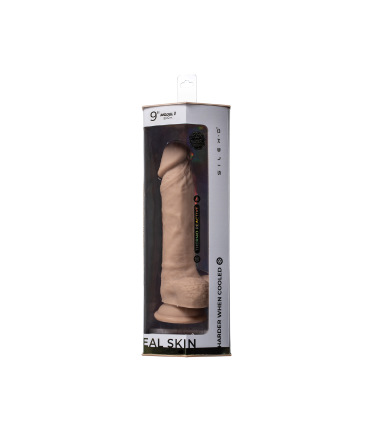 SILEXD DILDO REAL SKIN MODEL 1 9" FLESH CON TESTICULOS