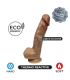SILEXD PREMIUM DILDO VERA PELLE MODELLO 1 8" CON TESTICOLI