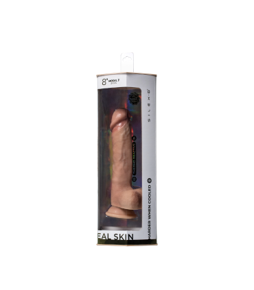 SILEXD PREMIUM DILDO REAL SKIN MODEL 1 8" WITH TESTICLES