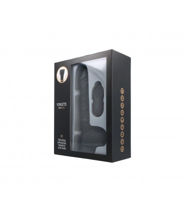 REALISTIC VIBRATOR & ROTATOR R9 BLACK 19CM W/ REMOTE CONTROL