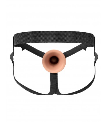 7" SILICONE HOLLOW STRAP-ON - DUAL DENSITY