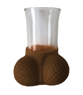 CHUPITO DE CRISTAL CON HUEVOS MULATO PACK DE 12 UND