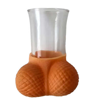 CHUPITO DE CRISTAL CON HUEVOS CARNE PACK 12 UND