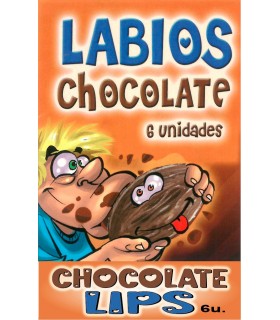 CAJA COMIC DE 6 LABIOS CHOCOLATE NEGRO