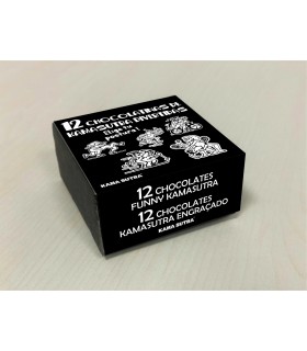 CAJA DE 12 CHOCOLATINAS KAMASUTRA INDIVIDUALES