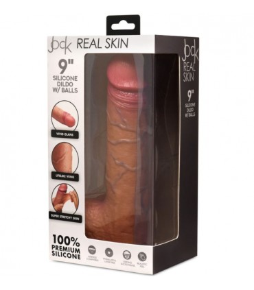 JOCK ECHTER HAUT-SILIKON-DILDO 22'86 CM MIT KUGEL