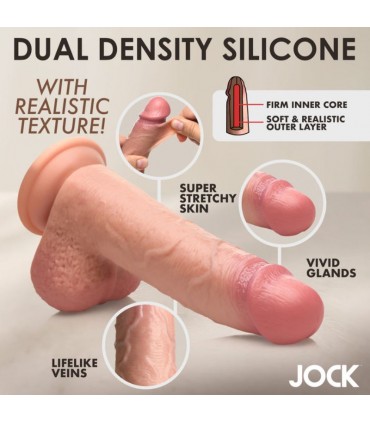 JOCK DILDO IN SILICONE IN VERA PELLE 20'32 CM CON PALLA