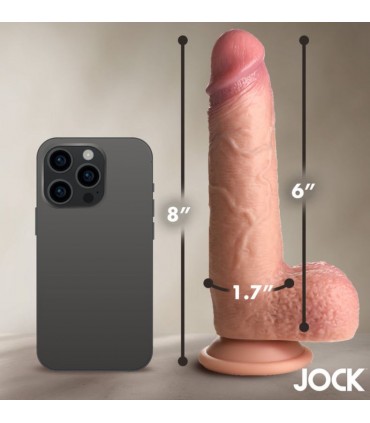 JOCK DILDO IN SILICONE IN VERA PELLE 20'32 CM CON PALLA