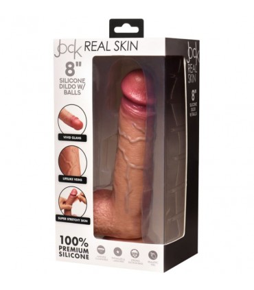 JOCK DILDO IN SILICONE IN VERA PELLE 20'32 CM CON PALLA