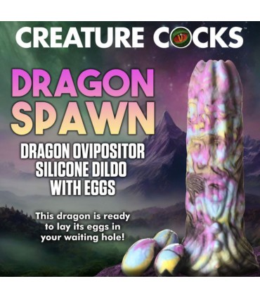 DILDO DRAGON SPAWN DILDO OVIPOSITOR CON UOVA