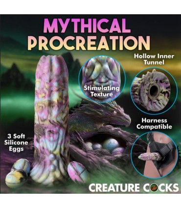 DILDO DRAGON SPAWN DILDO OVIPOSITOR CON UOVA