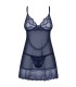 NIGHTLY BLUE CHEMISE & THONG XL/2XL