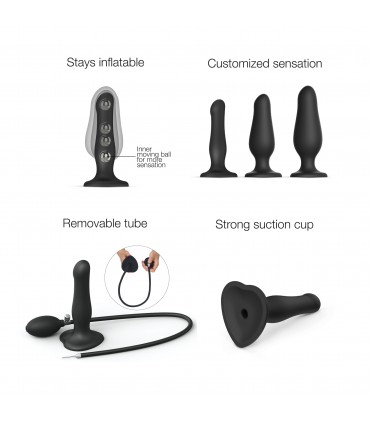 BOUCHON GODE GONFLABLE EN SILICONE NOIR