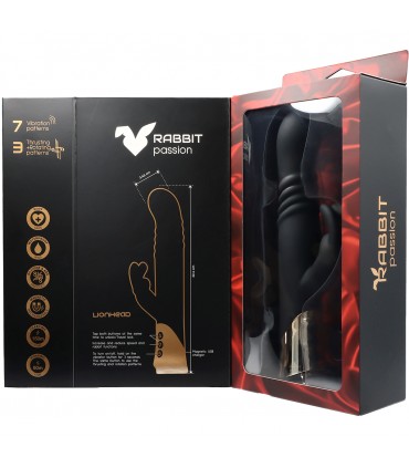 LIONHEAD WIEDERAUFLADBARER SCHUB- UND ROTIERENDER KANINCHENVIBRATOR