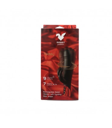 VIBRATORE TEDDY RICARICABILE CONIGLIO CON FORMA DILDO GIREVOLE