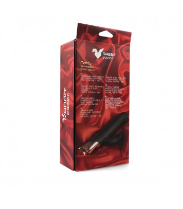 VIBRATORE TEDDY RICARICABILE CONIGLIO CON FORMA DILDO GIREVOLE