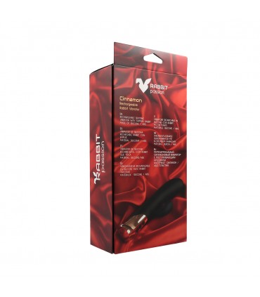 VIBRATEUR RECHARGEABLE EN SILICONE CANNELLE AVEC LAPIN TAPING