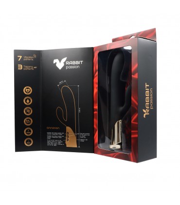 VIBRATEUR RECHARGEABLE EN SILICONE CANNELLE AVEC LAPIN TAPING