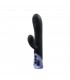VIBRATEUR RECHARGEABLE EN SILICONE HAVANA AVEC LAPIN TAPING ET TIGE TAPING
