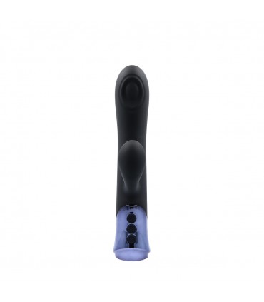 VIBRATEUR RECHARGEABLE EN SILICONE HAVANA AVEC LAPIN TAPING ET TIGE TAPING