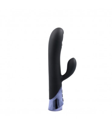 VIBRATEUR RECHARGEABLE EN SILICONE HAVANA AVEC LAPIN TAPING ET TIGE TAPING