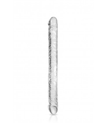 DILDO DOBLE TRANSPARENTE 34 CM