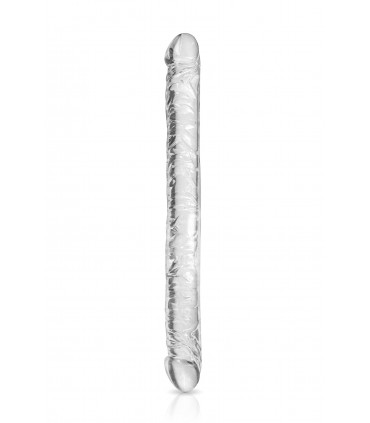 DILDO DOBLE TRANSPARENTE 44 CM