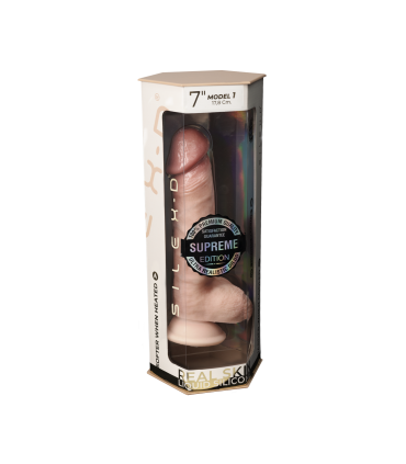 SILEXD DILDO PREMIUM REAL SKIN MODEL 1 7" CON TESTICULOS