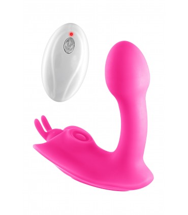 VIBRADOR C/ MANDO BUTTERFLY ROSA