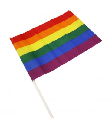 12 BANDERIN MEDIANO 30 X 20 CM BANDERA ARCO IRIS