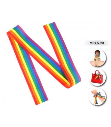 12 nastri con bandiera arcobaleno da 90 x 5 cm